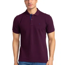 Raymond Wine Regular Fit Polo T-Shirt image 1
