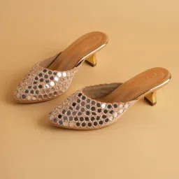 Eridani Women's Anika Rose Gold Mule Shoes-picture-29