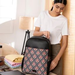 Zouk Statement Kovil Blue Blue Jute Printed Laptop Backpack - 16.9 Ltrs-picture-10