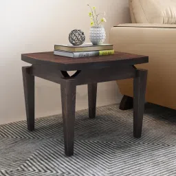 Durian Ambrose Brown Solid Wood Veneer Side & End Table image 1