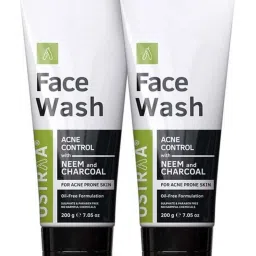 Ustraa Face Wash Acne Control with Neem & Charcoal (Set of 2) image 1