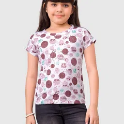 Little funky Girls Brown Tshirts-picture-25