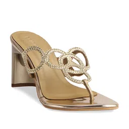 Eridani Women's Quinn Gold Thong Sandals image 1