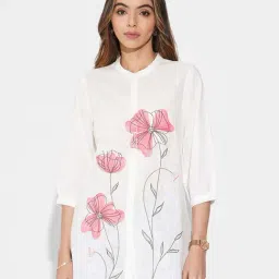 Rangmanch By Pantaloons Bright White Regular Fit Embroidered Tunic-picture-41