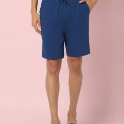 Ajile By Pantaloons Navy Cotton Slim Fit Lounge Shorts image 1