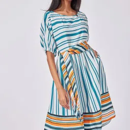 The Label Life Multicolor Printed Wrap Dress image 1