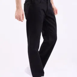 Spykar Black Cotton Regular Fit Jeans image 4