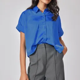 The Label Life Blue Regular Fit Shirt image 1