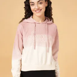 Ajile by Pantaloons Pink & White Cotton Printed Sports Sweatshirt image 1