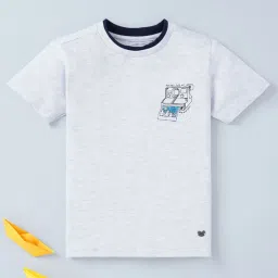 Ed-a-Mamma Kids Grey Textured T-Shirt image 1