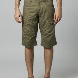 celio Celio* Green Cotton Regular Fit Shorts image 1