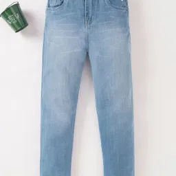 Ed-a-Mamma Kids Blue Solid Jeans image 1