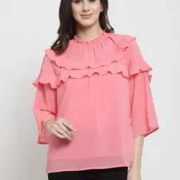 Global Republic Peach Slim Fit Top-picture-23