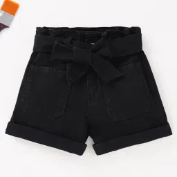 Ed-a-Mamma Kids Black Solid Shorts image 1