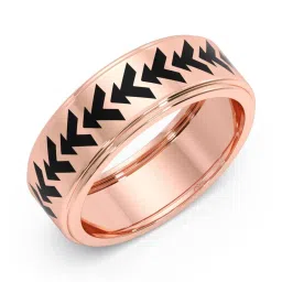 Candere by Kalyan Jewellers 18K Rose Gold BIS Hallmark Ring for Men image 1