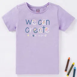 Ed-a-Mamma Kids Purple Graphic Print T-Shirt image 1