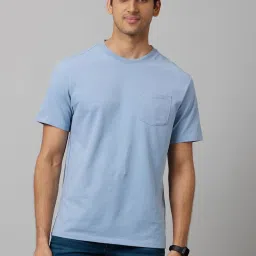 celio Celio* Blue Cotton Regular Fit T-Shirt image 1