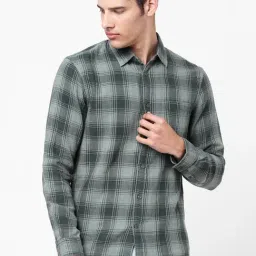 celio celio* Green Regular Fit Check Cotton Shirt-picture-19
