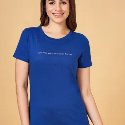 Honey by Pantaloons Navy Cotton Printed T-Shirt image 1