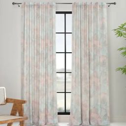 Fabindia Home Symphony Printed Blue Linen Long Door Curtain (9ft)-picture-19