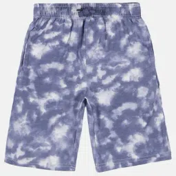 Kiddopanti Kids Blue & Off-White Cotton Printed Shorts-picture-13