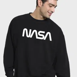 Bewakoof Black Loose fit Printed Sweatshirt-image-9