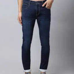 Cantabil Blue Cotton Regular Fit Jeans-picture-17