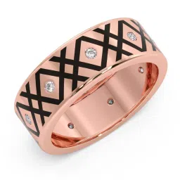 Candere by Kalyan Jewellers 18k Rose Gold & Diamond Ring for Men image 1