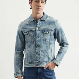 United Colors of Benetton Blue Regular Fit Denim Jacket image 1
