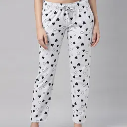 3PIN Women White & Black Printed Lounge Pants-picture-23