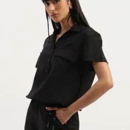 United Colors of Benetton Black Casual Shirt-image-4