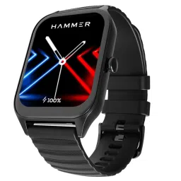 Hammer Stroke 1.96 inch TFT Display Calling Smartwatch with Strong Metallic Body (Black) image 1