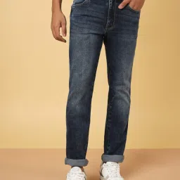 Wrangler Mid Navy Straight Fit Jeans image 1