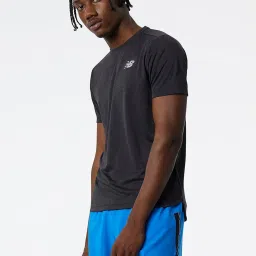 New Balance Black Regular Fit Sports T-Shirt image 1