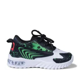 Tiny Bugs Kids White & Green Lace Up Shoes image 1