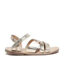 Tiny Bugs Kids Golden Cross Strap Sandals image 1