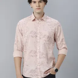 CAVALLO by Linen Club Pink Regular Fit Printed Shirt image 1
