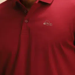 Peter England Maroon Regular Fit Sports T-Shirt image 4