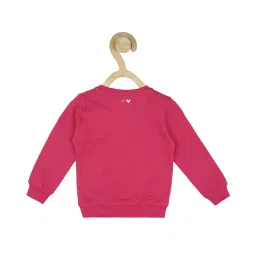 allen solly junior Allen Solly Kids Pink Printed Full Sleeves Sweatshirt image 2