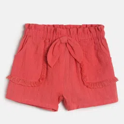 MINIKLUB Kids Red Solid Shorts image 1