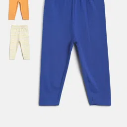 MINIKLUB Kids Multicolor Solid Leggings (Pack Of 3) image 1