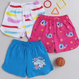 Bumzee Kids Multicolor Printed Shorts (Pack Of 3) image 1