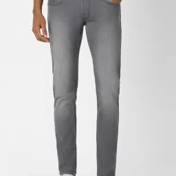 Peter England Jeans Grey Cotton Skinny Fit Jeans image 1