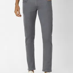 Peter England Jeans Grey Cotton Skinny Fit Jeans image 1