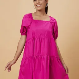 Globus Pink Cotton A Line Dress image 1