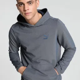 Puma Blue Regular Fit Hooded Sweatshirt image 1