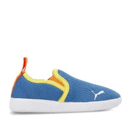Puma Kids Tobey Blue & Yellow Casual Sneakers image 1