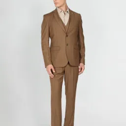 Arrow Brown Regular Fit Three Piece Suit image 1