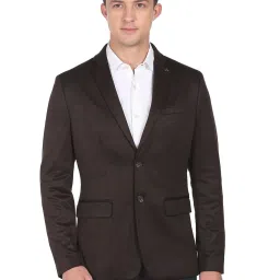 Arrow Brown Slim Fit Checks Blazer image 1