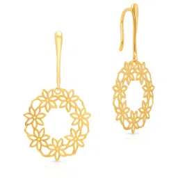 malabar gold and diamonds Malabar Gold & Diamonds 14k Yellow Gold Dangler Earrings For Women image 1